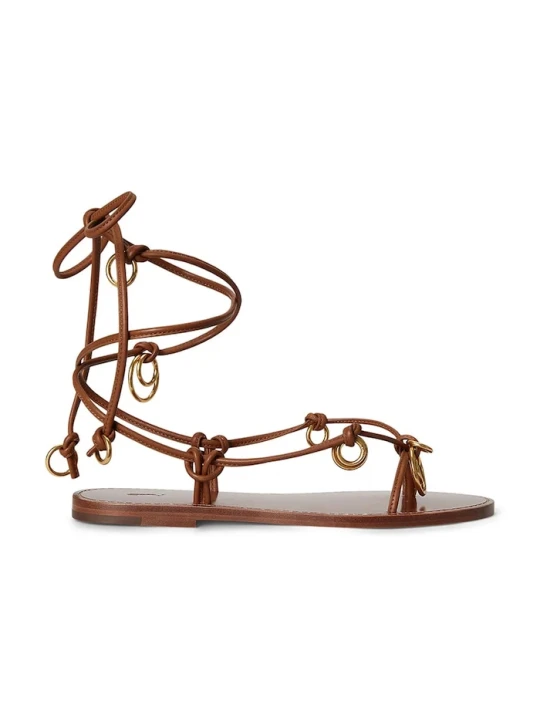 Zdjęcie produktu Polo Ralph Lauren sandały skórzane Rng Wrp Sandal brązowy