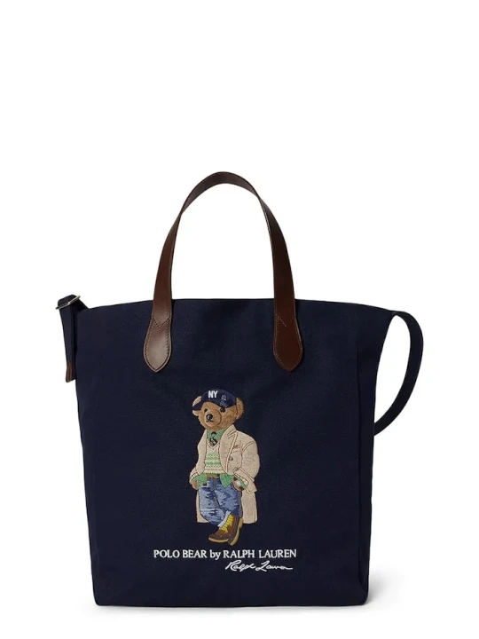 Zdjęcie produktu Polo Ralph Lauren shopperka męska bawełniana granatowy