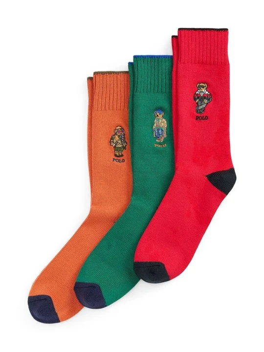 Zdjęcie produktu Polo Ralph Lauren skarpety bawełniane z elastanem męskie 3-pack