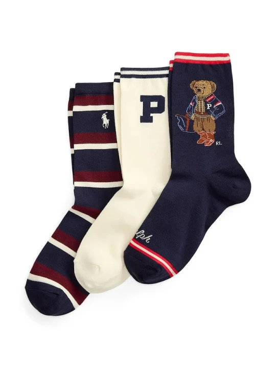 Zdjęcie produktu Polo Ralph Lauren skarpety damskie z bawełną 3-pack granatowy