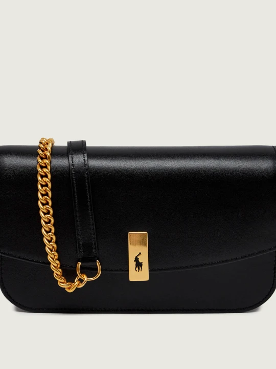 Zdjęcie produktu POLO RALPH LAUREN Skórzana listonoszka/kopertówka Id czarny