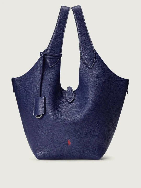 Zdjęcie produktu POLO RALPH LAUREN Skórzana torebka na ramię Play granatowy