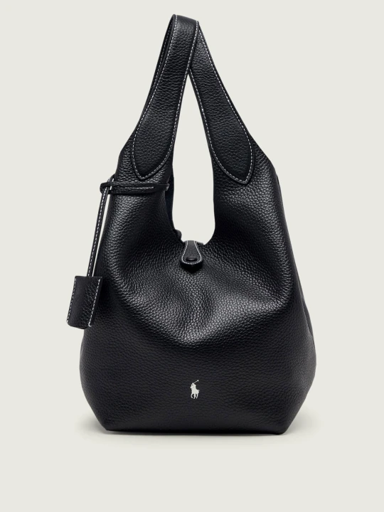Zdjęcie produktu POLO RALPH LAUREN Skórzana torebka na ramię Polo Play czarny