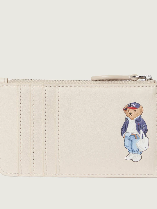 Zdjęcie produktu POLO RALPH LAUREN Skórzane etui na karty kremowy