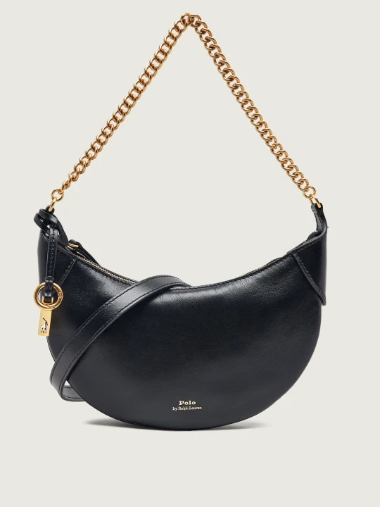 Zdjęcie produktu POLO RALPH LAUREN Skórzane hobo czarny