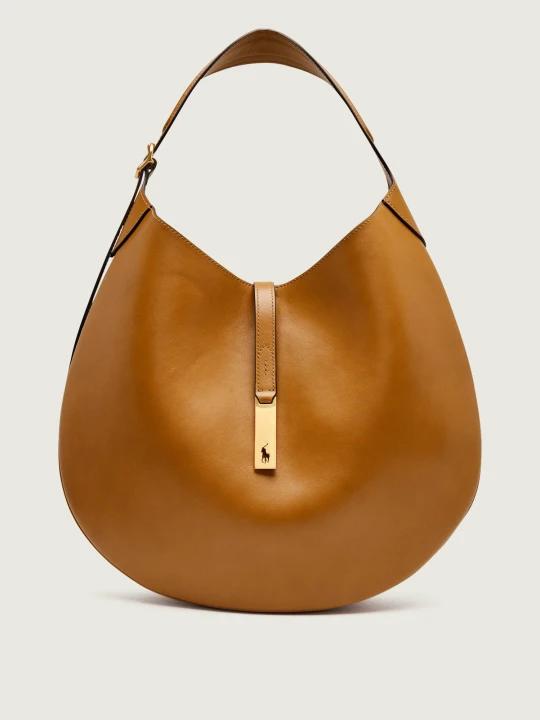 Zdjęcie produktu POLO RALPH LAUREN Skórzane hobo ID brązowy