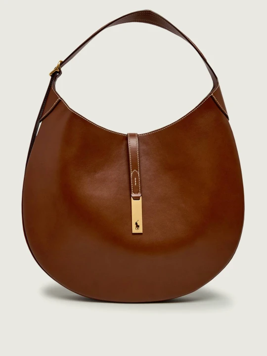 Zdjęcie produktu POLO RALPH LAUREN Skórzane hobo ID brązowy