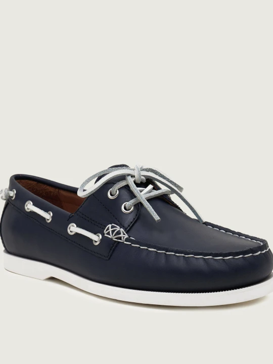 Zdjęcie produktu POLO RALPH LAUREN Skórzane mokasyny MERTON BOAT granatowy