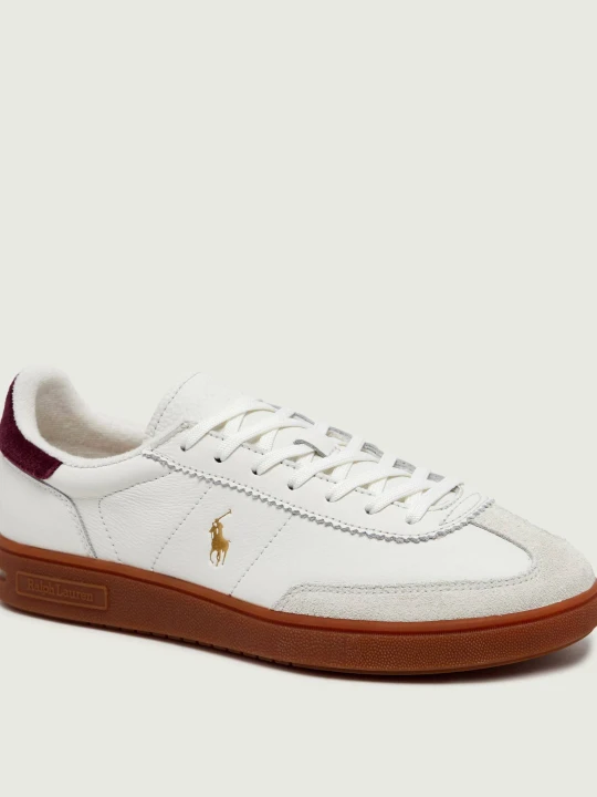 Zdjęcie produktu POLO RALPH LAUREN Skórzane sneakersy BEDFORD | zamsz biały