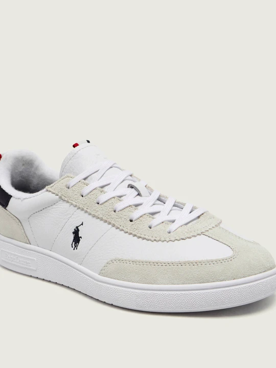 Zdjęcie produktu POLO RALPH LAUREN Skórzane sneakersy BEDFORD | zamsz biały
