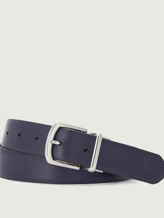 Zdjęcie produktu POLO RALPH LAUREN Skórzany dwustronny pasek granatowy