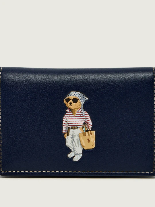 Zdjęcie produktu POLO RALPH LAUREN Skórzany portfel granatowy