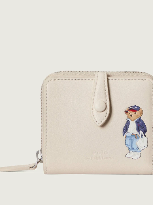 Zdjęcie produktu POLO RALPH LAUREN Skórzany portfel kremowy