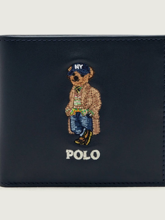 Zdjęcie produktu POLO RALPH LAUREN Skórzany portfel granatowy