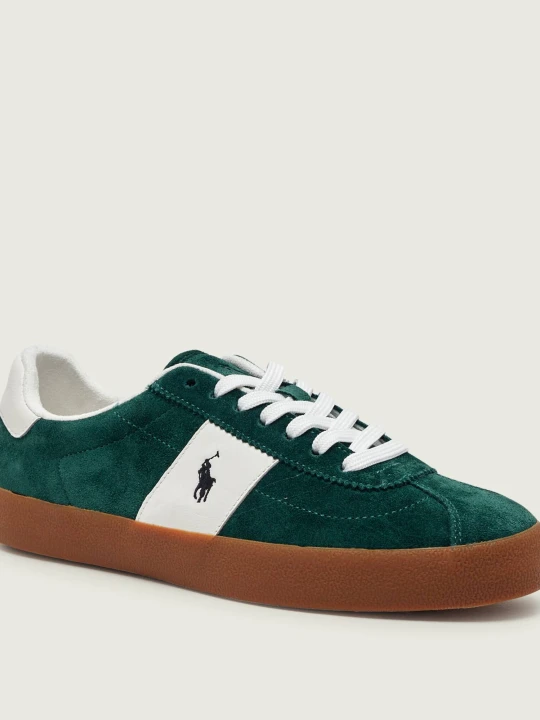 Zdjęcie produktu POLO RALPH LAUREN Sneakersy Court Vulc | zamsz butelkowa zieleń