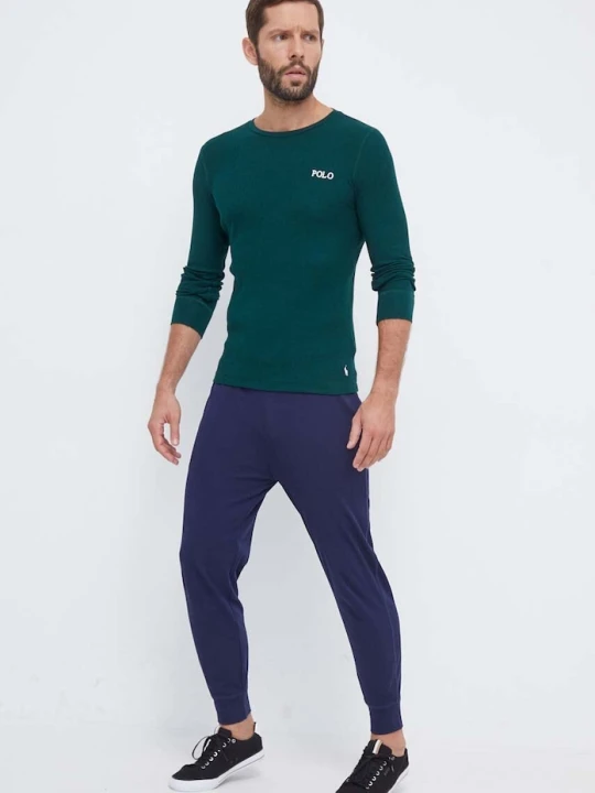 Zdjęcie produktu Polo Ralph Lauren spodnie bawełniane lounge granatowy