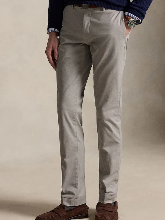 Zdjęcie produktu Polo Ralph Lauren spodnie chinos męskie bawełniane z elastanem szary
