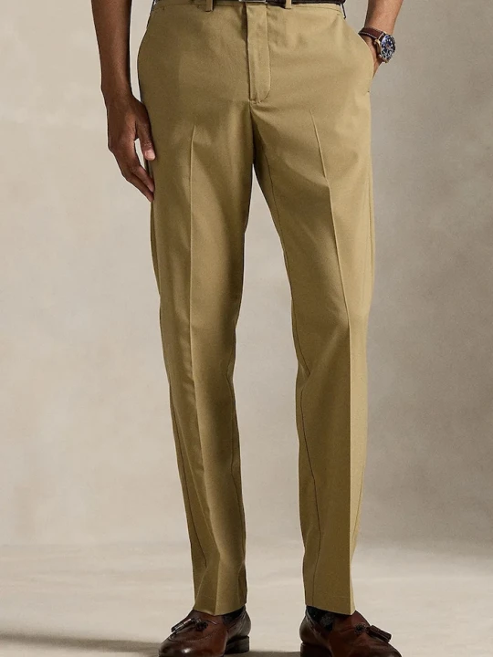 Zdjęcie produktu Polo Ralph Lauren spodnie chinos męskie z wiskozą beżowy
