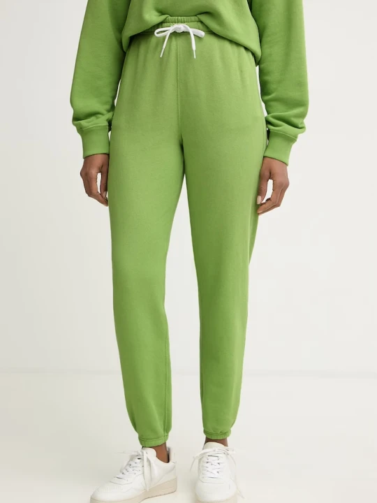 Zdjęcie produktu Polo Ralph Lauren spodnie dresowe damskie z bawełną zielony
