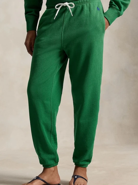 Zdjęcie produktu Polo Ralph Lauren spodnie dresowe damskie z bawełną zielony