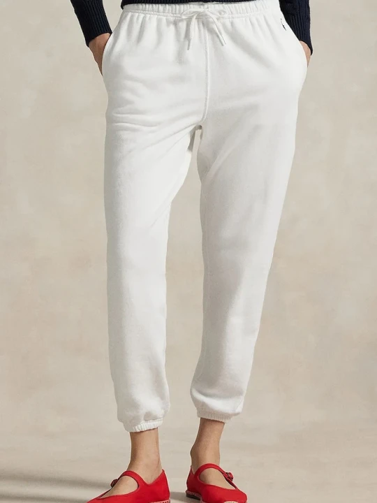Zdjęcie produktu Polo Ralph Lauren spodnie dresowe damskie z bawełną biały