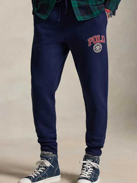 Zdjęcie produktu Polo Ralph Lauren spodnie dresowe męskie z bawełną granatowy