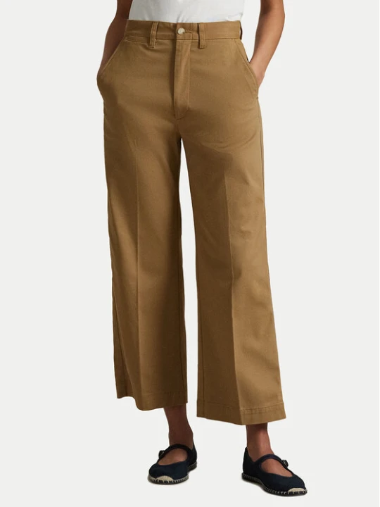 Zdjęcie produktu Polo Ralph Lauren Spodnie materiałowe 211873988001 Beżowy Wide Leg