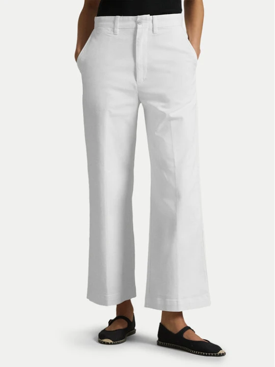Zdjęcie produktu Polo Ralph Lauren Spodnie materiałowe 211873988002 Écru Wide Leg Kremowy