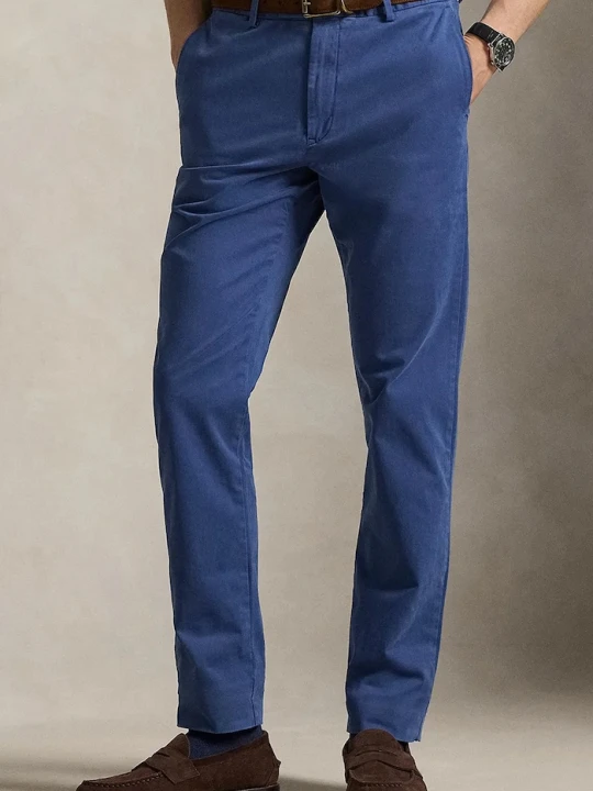 Zdjęcie produktu Polo Ralph Lauren spodnie męskie z bawełną granatowy