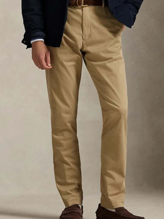 Zdjęcie produktu Polo Ralph Lauren spodnie męskie z bawełną beżowy