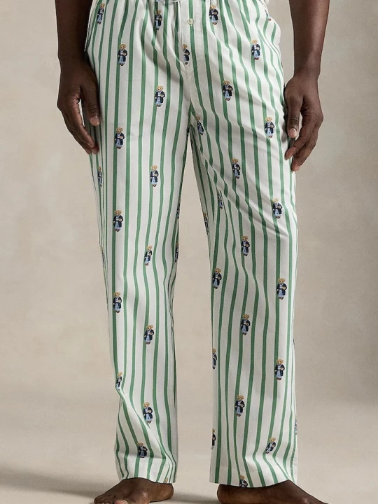 Zdjęcie produktu Polo Ralph Lauren spodnie piżamowe męskie bawełniane beżowy
