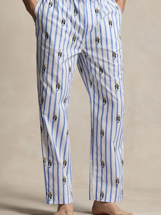 Zdjęcie produktu Polo Ralph Lauren spodnie piżamowe męskie bawełniane niebieski