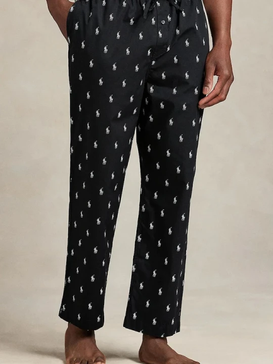 Zdjęcie produktu Polo Ralph Lauren spodnie piżamowe bawełniane czarny