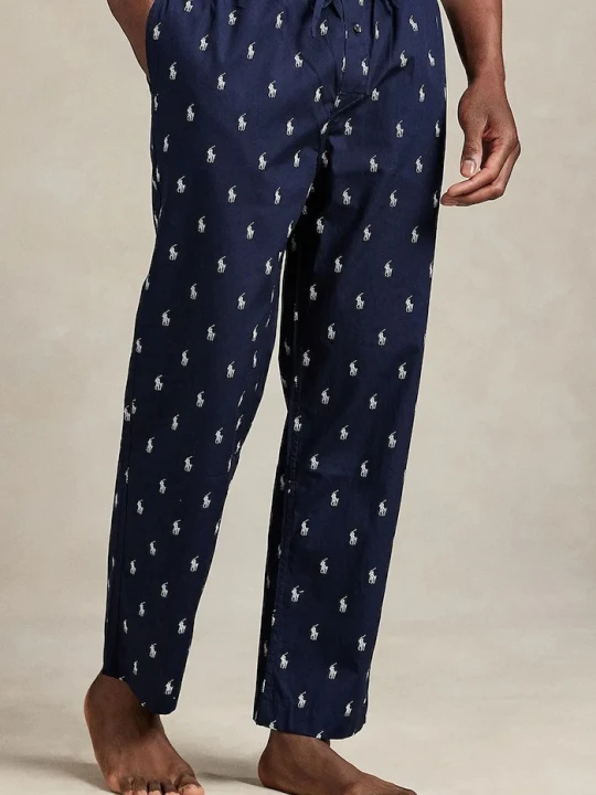 Zdjęcie produktu Polo Ralph Lauren spodnie piżamowe bawełniane granatowy