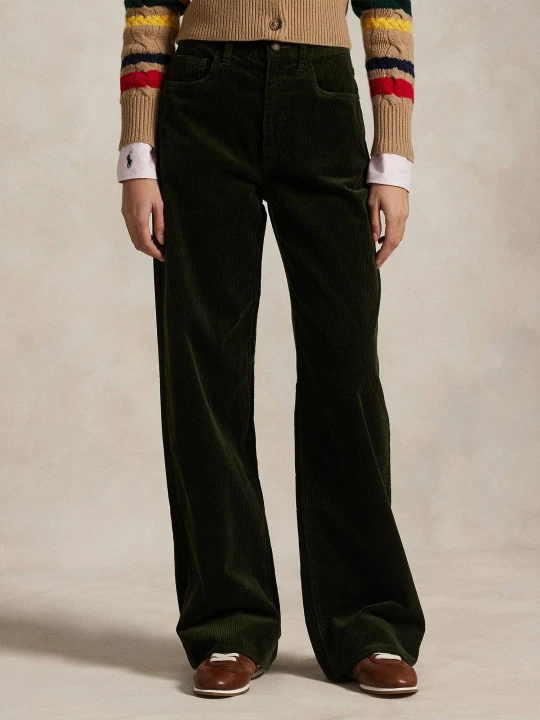 Zdjęcie produktu POLO RALPH LAUREN Spodnie | Relaxed fit | sztruks oliwkowy
