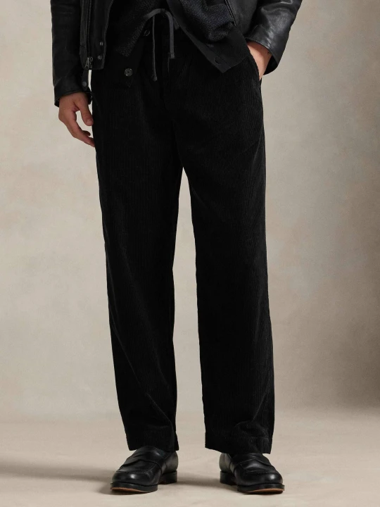 Zdjęcie produktu POLO RALPH LAUREN Spodnie | Relaxed fit | sztruks czarny