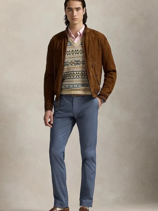 Zdjęcie produktu Polo Ralph Lauren spodnie slim fit męskie z bawełną Slim Fit HDN Pant niebieski