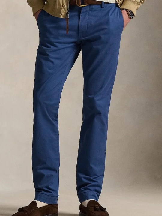 Zdjęcie produktu Polo Ralph Lauren spodnie slim fit męskie z bawełną Slim Fit HDN Pant niebieski