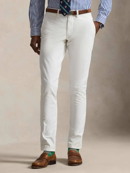 Zdjęcie produktu POLO RALPH LAUREN Spodnie chino Bedford | Slim Fit | stretch biały