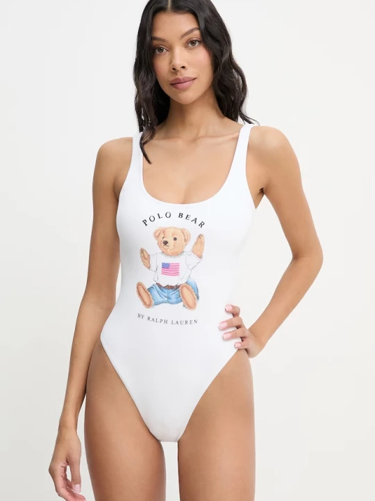 Zdjęcie produktu Polo Ralph Lauren strój kąpielowy jednoczęściowy damski biały