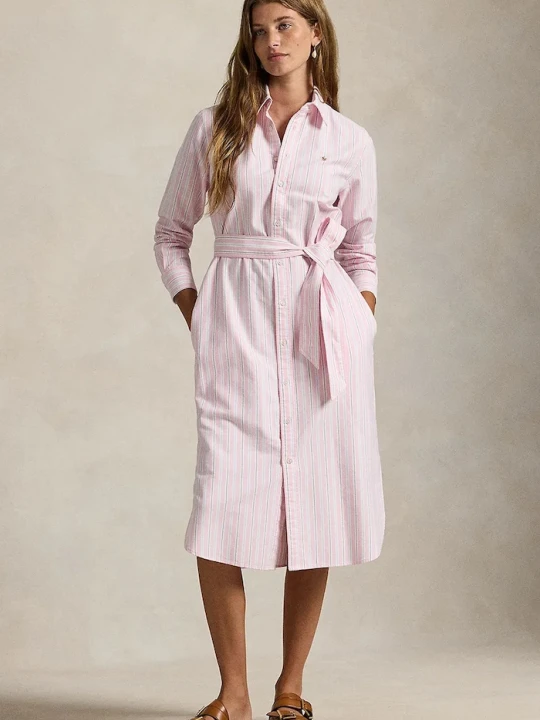 Zdjęcie produktu Polo Ralph Lauren sukienka bawełniana różowy