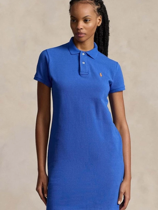 Zdjęcie produktu Polo Ralph Lauren sukienka bawełniana niebieski