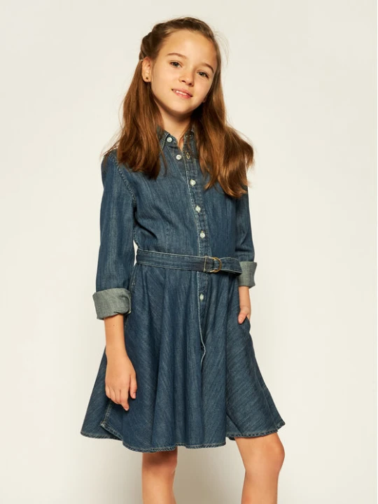Zdjęcie produktu Polo Ralph Lauren Sukienka codzienna Denim Shirtd 313698860001 Granatowy Regular Fit