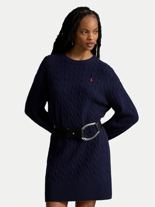 Zdjęcie produktu Polo Ralph Lauren Sukienka dzianinowa 211B17446001 Granatowy Regular Fit