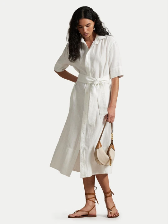 Zdjęcie produktu Polo Ralph Lauren Sukienka koszulowa 211965844001 Biały Relaxed Fit