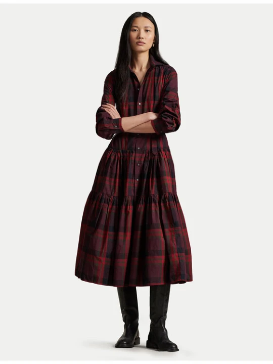 Zdjęcie produktu Polo Ralph Lauren Sukienka koszulowa 211A13260001 Bordowy Regular Fit