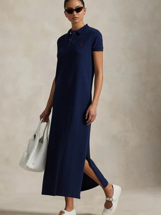 Zdjęcie produktu Polo Ralph Lauren sukienka sportowa bawełniana granatowy