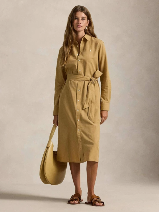 Zdjęcie produktu POLO RALPH LAUREN Sukienka | z dodatkiem lnu beżowy