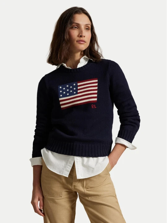 Zdjęcie produktu Polo Ralph Lauren Sweter 211896939001 Granatowy Regular Fit