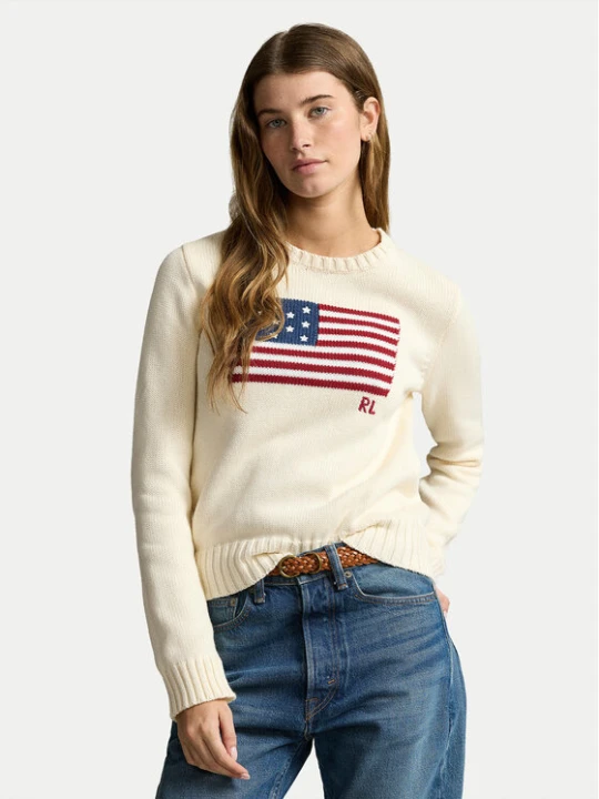Zdjęcie produktu Polo Ralph Lauren Sweter 211896939002 Beżowy Straight Fit